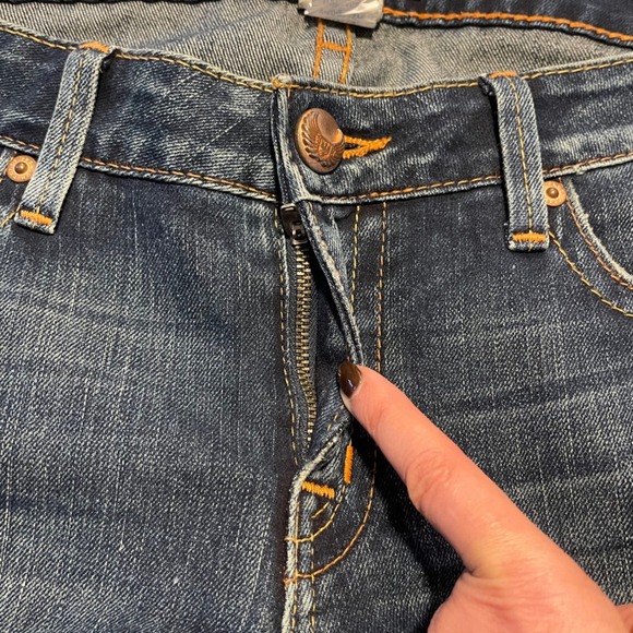 PRVCY Malibu Hills Bootcut Jeans Womens 31 Blue Y2K Low Rise W50-2703T5 Flare - Picture 5 of 10